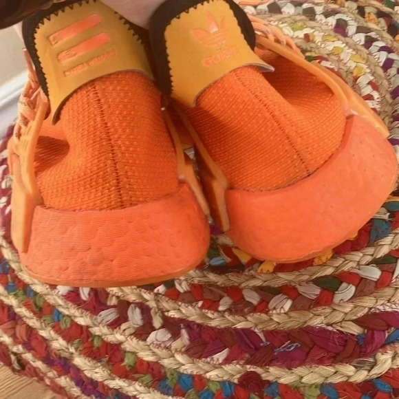 Adidas Pharrell Ubuntu NMD Hu  Bright Orange Sneakers - Picture 4 of 7
